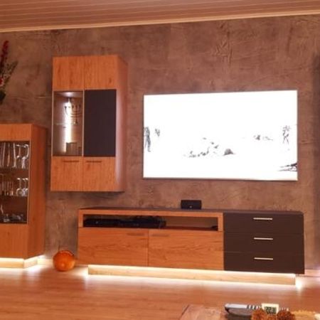 Lehmputz in einem Wohnzimmer